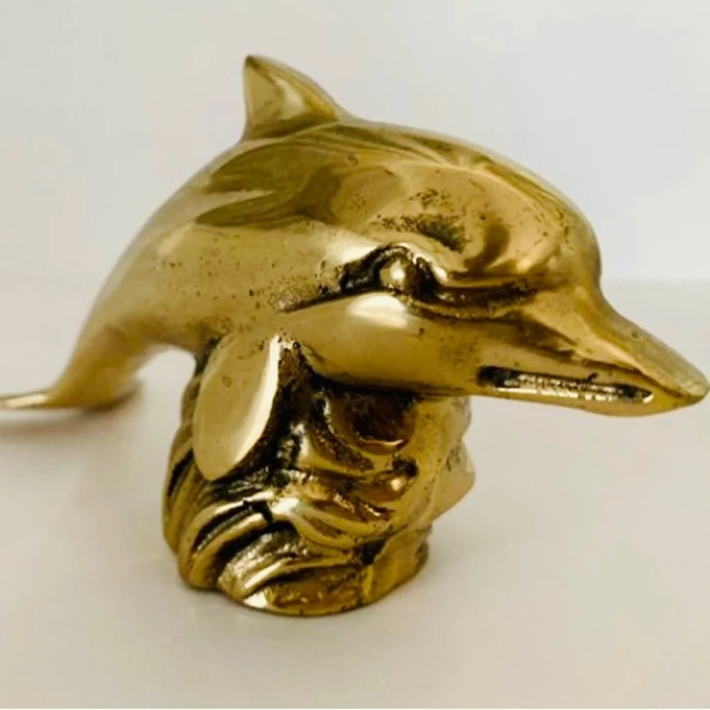 Vintage brass dolphin figurine Kmart